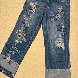 Liverpool Embroidered Blue Jeans size 4